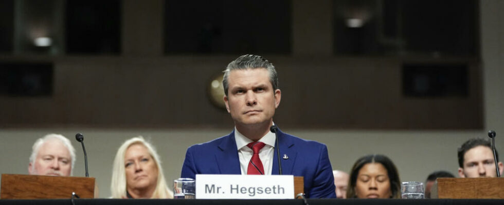 United States candidate for the Pentagon Pete Hegseth undergoes a