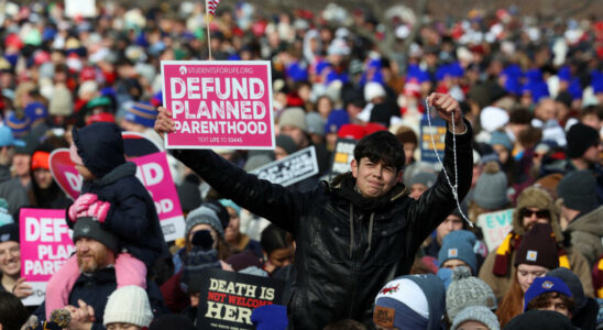 United States tens of thousands of anti abortion activists march in