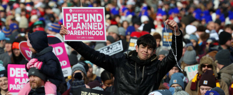 United States tens of thousands of anti abortion activists march in