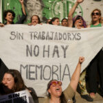 demonstration against brutal dismissals at the State Secretariat for Human