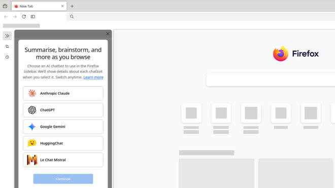 Artificial Intelligence Integration with Firefox 135 opened to everyone