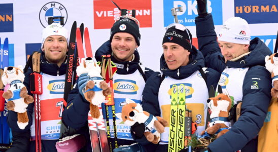 Biathlon Sprint Men Four French people with the medal online