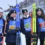 Biathlon Womens relay title holder a French XXL team that