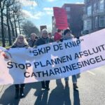 Demonstration against the end of Utrechtse Catharijnesingel Skip de Knip