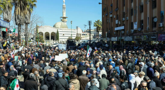 Demonstrations in Syria to denounce the occupation of part of