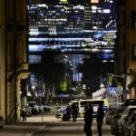 Detonation in central Stockholm Man Gripen