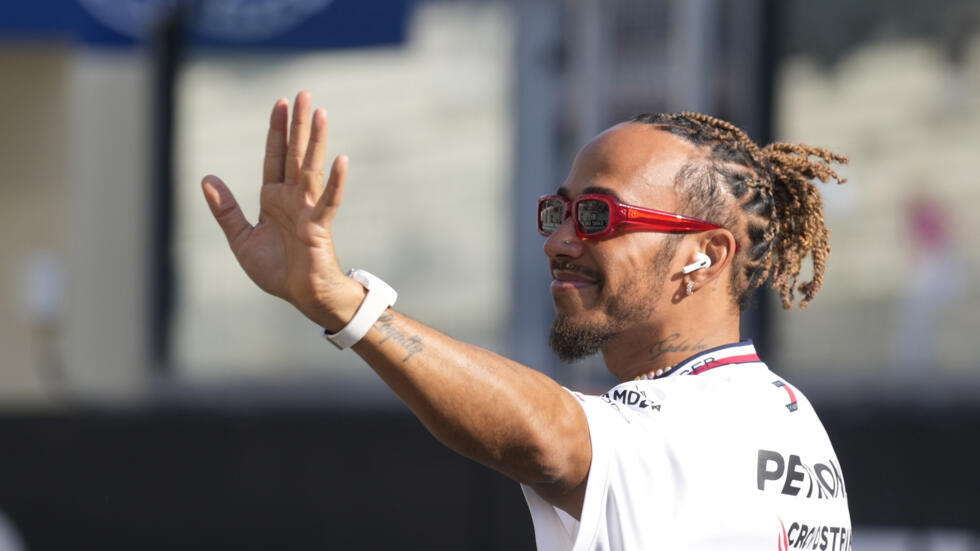 The British pilot Lewis Hamilton (Septuple Champion of Formula 1), on the Yas Marina circuit in Abu Dhabi, in the United Arab Emirates, Sunday, November 26, 2023. (Illustration image)