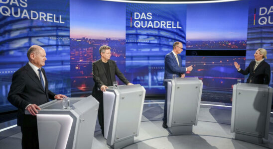 Germany The four main candidates for the Chancellery gathered during