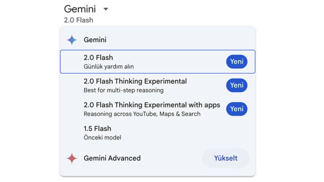 Google added new artificial intelligence models to Gemini application