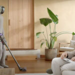 Norwegian based 1X exhibited a humanoid robot focusing on housework