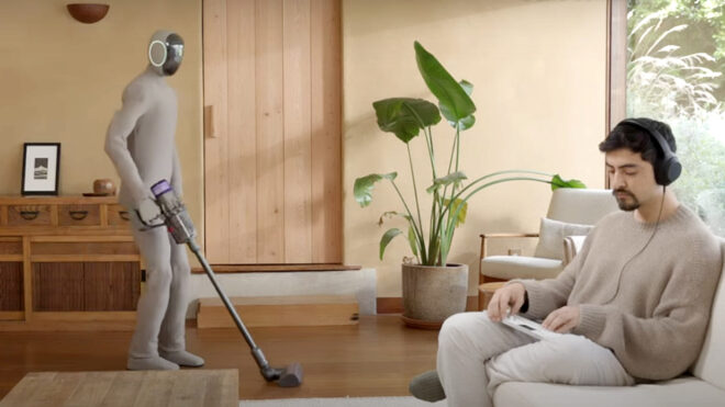 Norwegian based 1X exhibited a humanoid robot focusing on housework