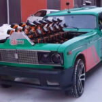 Produced a Lada with its power from 50 rechargeable drills