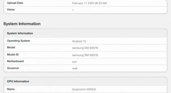 Samsung Galaxy S25 Edge Geekbench showed itself the processor may