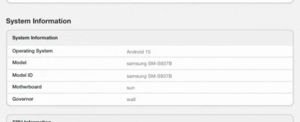 Samsung Galaxy S25 Edge Geekbench showed itself the processor may