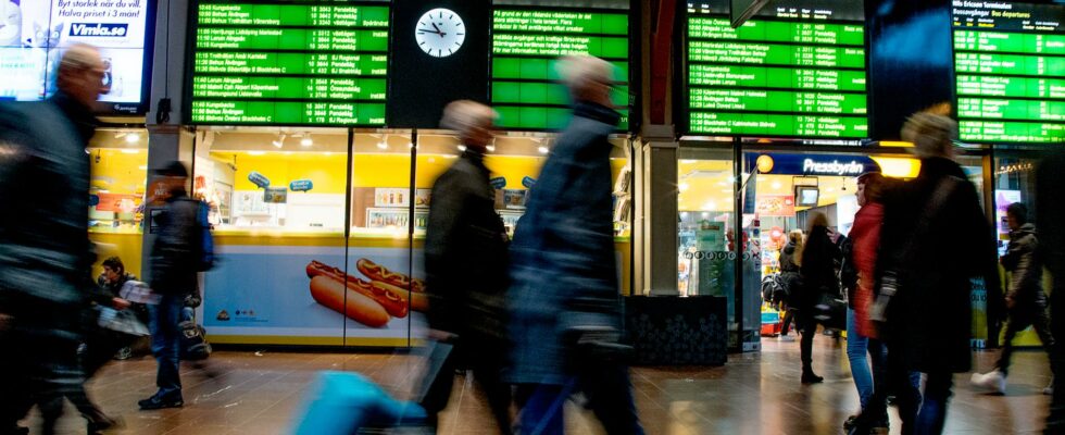 Stopping in train traffic after electrical errors in Gothenburg