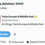 Tesla Turkiye is looking for a sales consultant based in