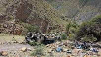 The bus crashed into the gorge in Bolivia at least