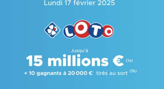 The draw on Monday February 17 2025 15 million euros