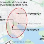 Threats to Jewish sites drones over Stockholm