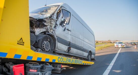 A12 strewn with debris after delivery van bumps on truck