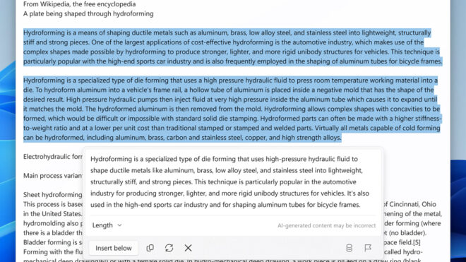 Artificial Intelligence Supported Summary System is coming for Microsoft Notepad