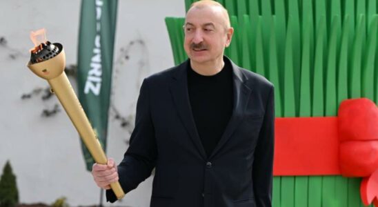 Azerbaijani President Aliyev burned Nevruz Fire in Agar