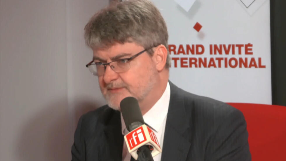 Gaël Veyssière, French ambassador to Ukraine, in RFI studios, March 13, 2025.