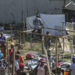 Haiti in Port au Prince the deprivation population in the face of