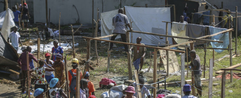 Haiti in Port au Prince the deprivation population in the face of