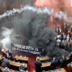 Serbia the opposition disrupts a session of the parliament with