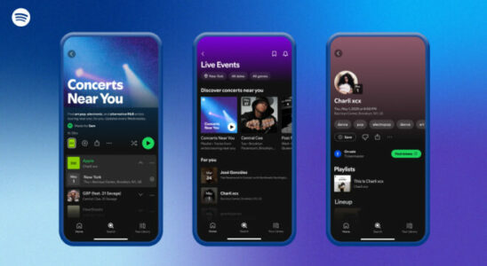 Spotify launched the play list of concerts nearby