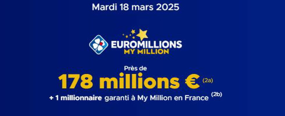 The draw of this Tuesday March 18 2025 178 million