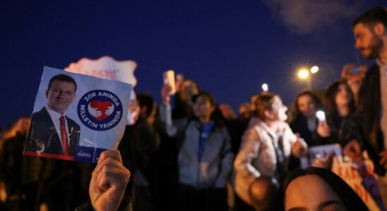 Turkiye the mayor of Istanbul Ekrem ImaMoglu heard by a