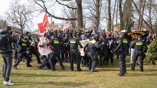 Two arrests in protest NVU and counter action anti fascists