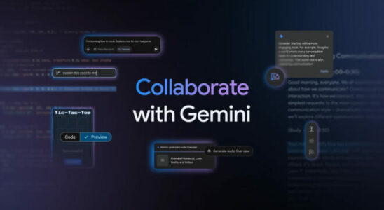 Two features named Canvas and Audio Overviews for Gemini came